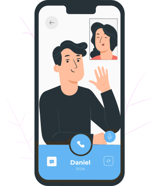 Video-Call auf einem Smartphone
